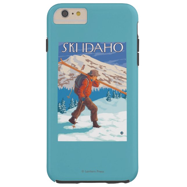 Skifahrer-tragende Schnee-Skis - Idaho Case-Mate iPhone Hülle (Rückseite)