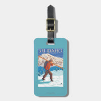 Skifahrer-tragende Schnee-Skis - Idaho