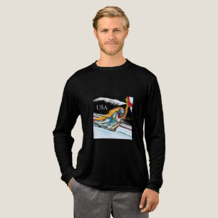 Skifahrer Tri-Blend Shirt
