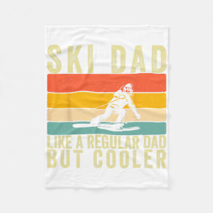 Skifahrer-Vater-Ski-Design-Vatertag für Ski-Daddy Fleecedecke