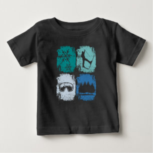 Skifahrer Wintersport Baby T-shirt