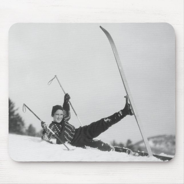 Skifahrerin 2 mousepad (Vorne)