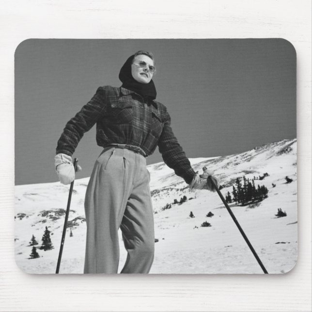Skifahrerin Mousepad (Vorne)