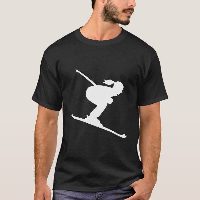 Skifahrerin T-Shirt (Vorderseite)