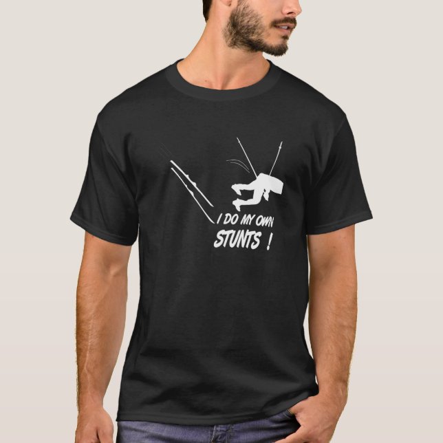 Skifallunfall Redewendungen Wintersport T-Shirt (Vorderseite)