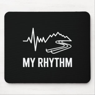 Skiferien Snowboard Herzschlag Mein Rhythmus Berg Mousepad