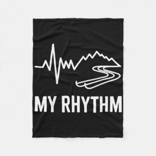 Skiferien Snowboard Herzschlag Mein Rhythmus Mount Fleecedecke