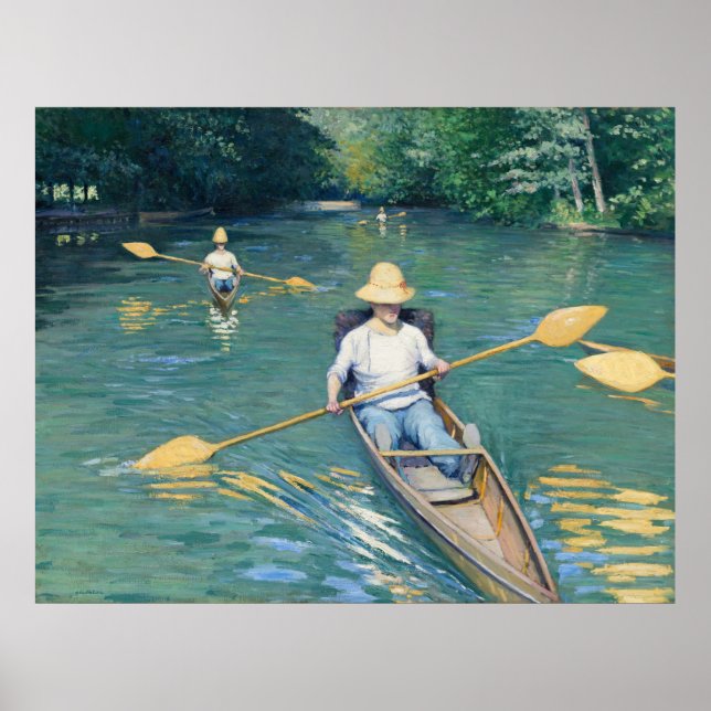 Skiffs - Gustave Caillebotte Kunst und Kultur Poster (Vorne)