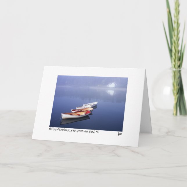 Skiffs und Boathouse Karte (Vorderseite)