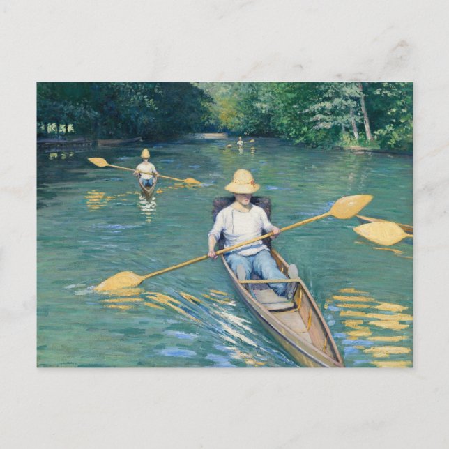 Skiffs von Gustave Caillebotte Postkarte (Vorderseite)