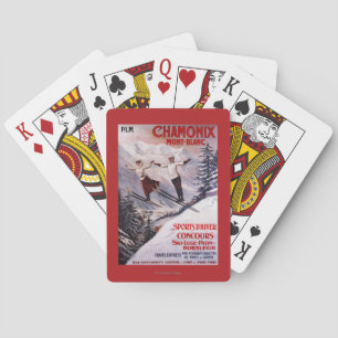 Skiförderungsposter Spielkarten