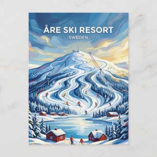 Skigebiet Åre Schweden Postkarte
