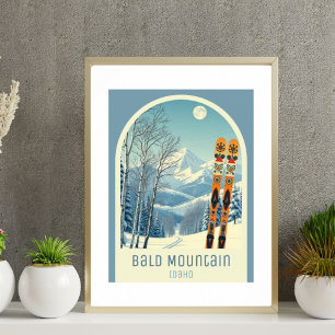 Skigebiet Bald Mountain Idaho Poster