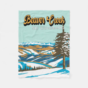 Skigebiet Beaver Creek Winter Colorado Vintage Fleecedecke