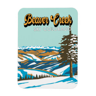 Skigebiet Beaver Creek Winter Colorado Vintage Magnet