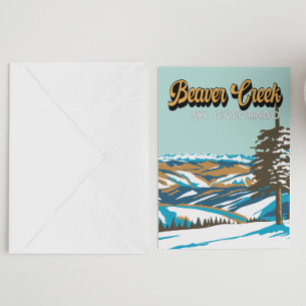 Skigebiet Beaver Creek Winter Colorado Vintage Postkarte