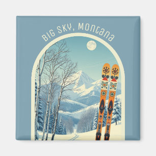 Skigebiet Big Sky Montana Magnet