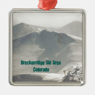 Skigebiet Breckenridge, CO Silbernes Ornament