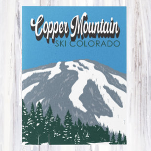Skigebiet Copper Mountain Colorado Vintage Postkarte