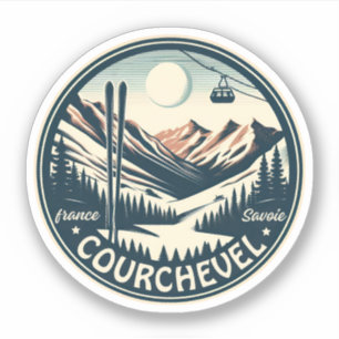 Skigebiet Courchevel in den französischen Alpen Ge Aufkleber