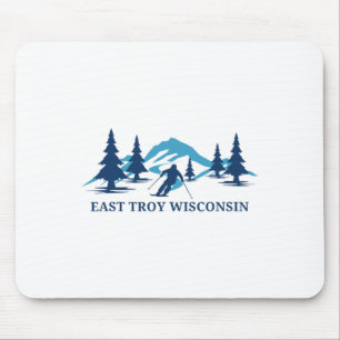 Skigebiet East Troy Wisconsin Skifahren Skifahrer Mousepad