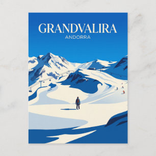 Skigebiet Grandvalira Andorra Postkarte