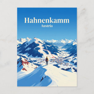 Skigebiet Hahnenkamm Österreich Postkarte
