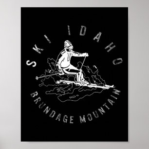 Skigebiet Idaho Brundage Mountain Skifahren Snowbo Poster