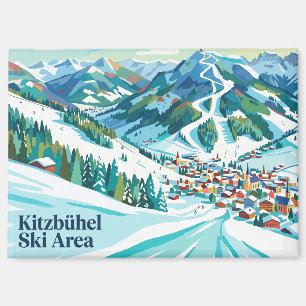 Skigebiet Kitzbühel Österreich Magnet