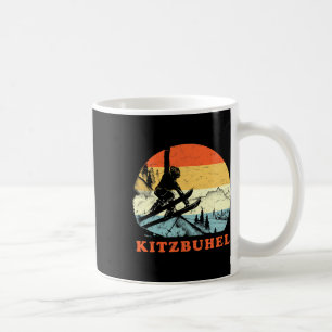 Skigebiet Kitzbühel, Österreich Vintage-Schneeskil Kaffeetasse