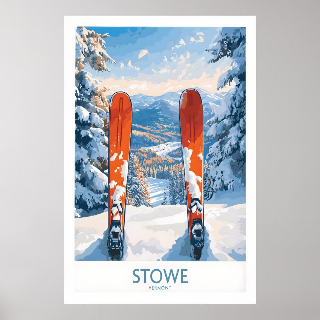 Skigebiet Kunst 1 Poster (Vorne)
