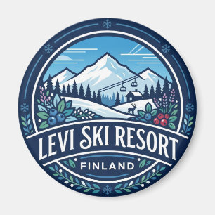 Skigebiet Levi Finnland Magnet