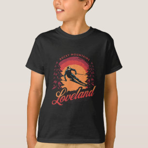 Skigebiet Loveland Colorado Schneeski fahren T-Shirt