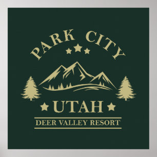 Skigebiet Park City Utah Poster