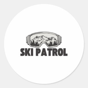 Skigebiet Patrol Winter Skifahren Goggles Bergtour Runder Aufkleber