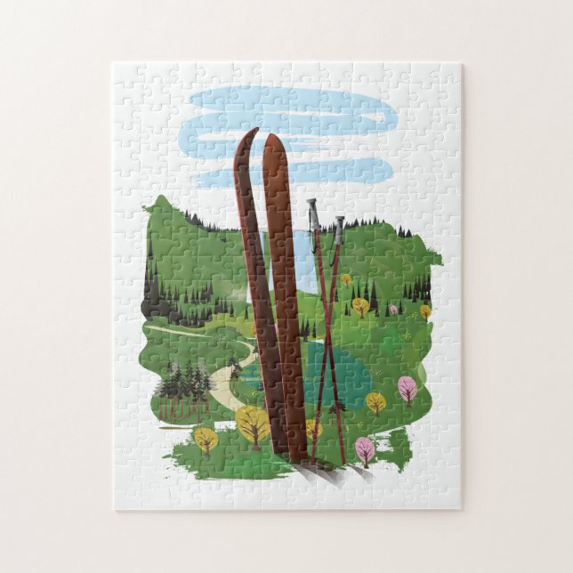 Skigebiet Puzzle (Vertikal)