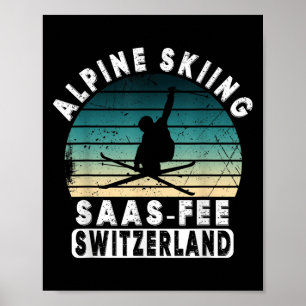 Skigebiet Saas-fee Schweizer Alpen Alpin-Ski Schwe Poster