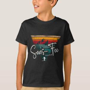 Skigebiet Saas-fee Schweizer Alpen Alpin-Ski Schwe T-Shirt
