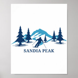 Skigebiet Sandia Peak New Mexico Skifahren Skifahr Poster