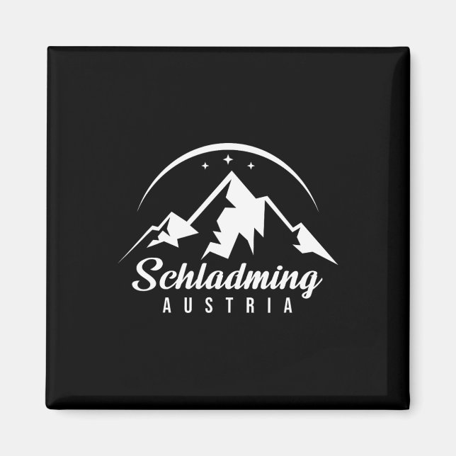 Skigebiet Schladming Austria Snowboarden Magnet (Vorne)