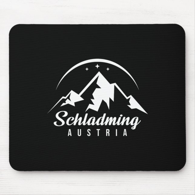 Skigebiet Schladming Austria Snowboarden Mousepad (Vorne)