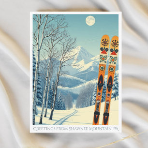 Skigebiet Shawnee Mountain Pennsylvania Postcard Postkarte