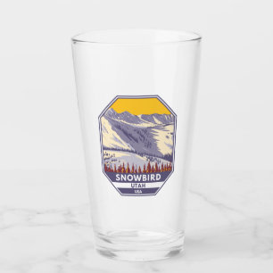 Skigebiet Snowbird Winter Utah Glas