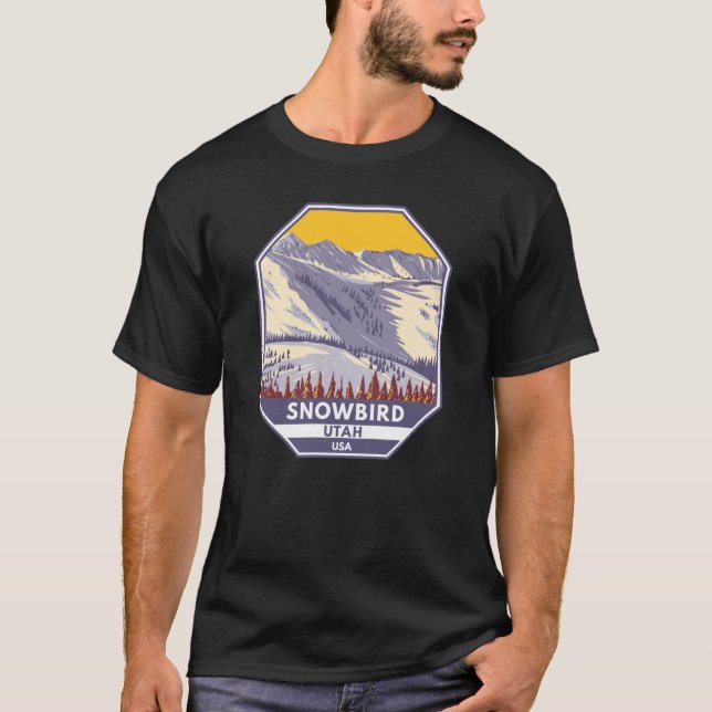Skigebiet Snowbird Winter Utah T-Shirt (Vorderseite)