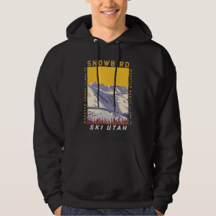 Skigebiet Snowbird Winter Utah Vintag Hoodie