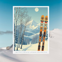 Skigebiet Spokane Washington Postcard