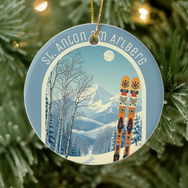 Skigebiet St. Anton am Arlberg Souvenir Keramik Ornament (Von Creator hochgeladen)