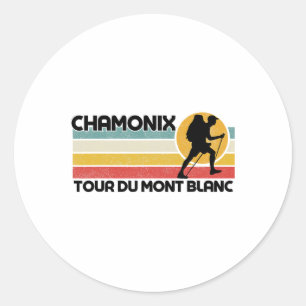 Skigebiet Tour Du Mont Blanc Chamonix Resort Area, Runder Aufkleber