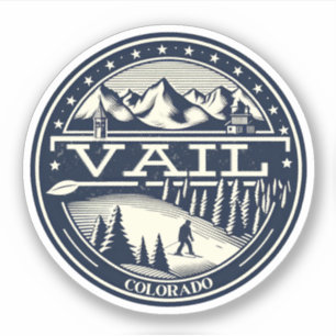 Skigebiet Vail: Colorado Skifahren & Snowboarden Aufkleber