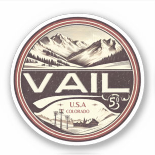 Skigebiet Vail: Colorado Skifahren & Snowboarden Aufkleber